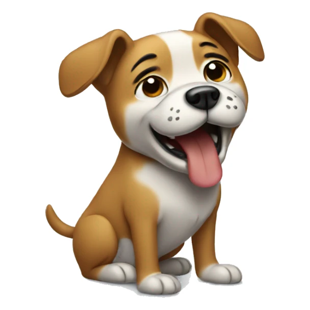 Crying and dancing dog sticker