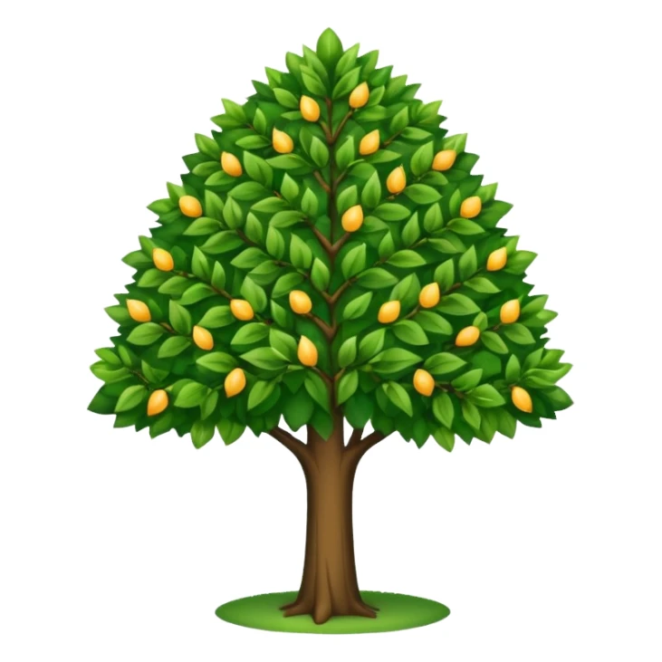 tree and trimmed tree sticker