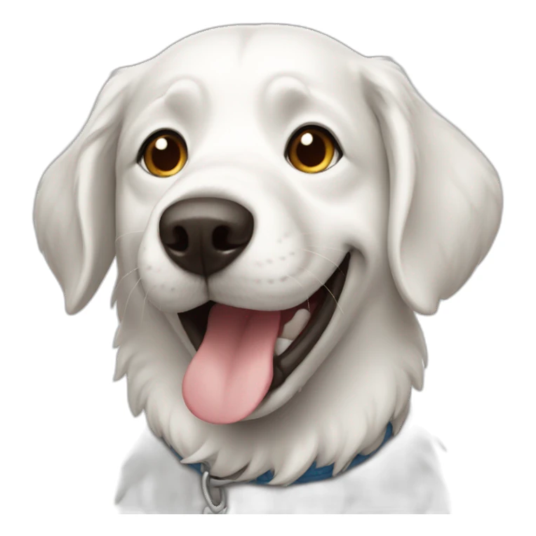 happy-white-dog sticker