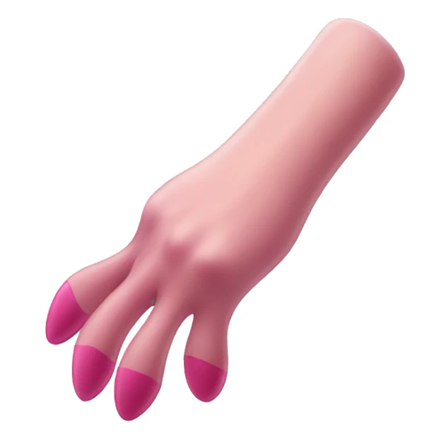 cat's leg with pink claws  sticker