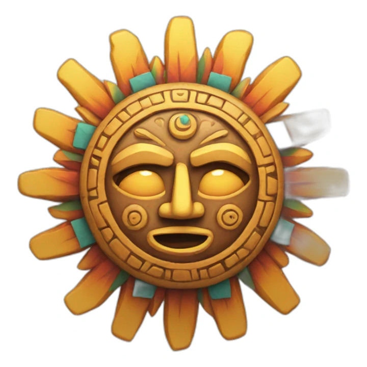 aztec sun stone sticker