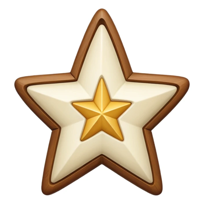 star carved from ivory sticker