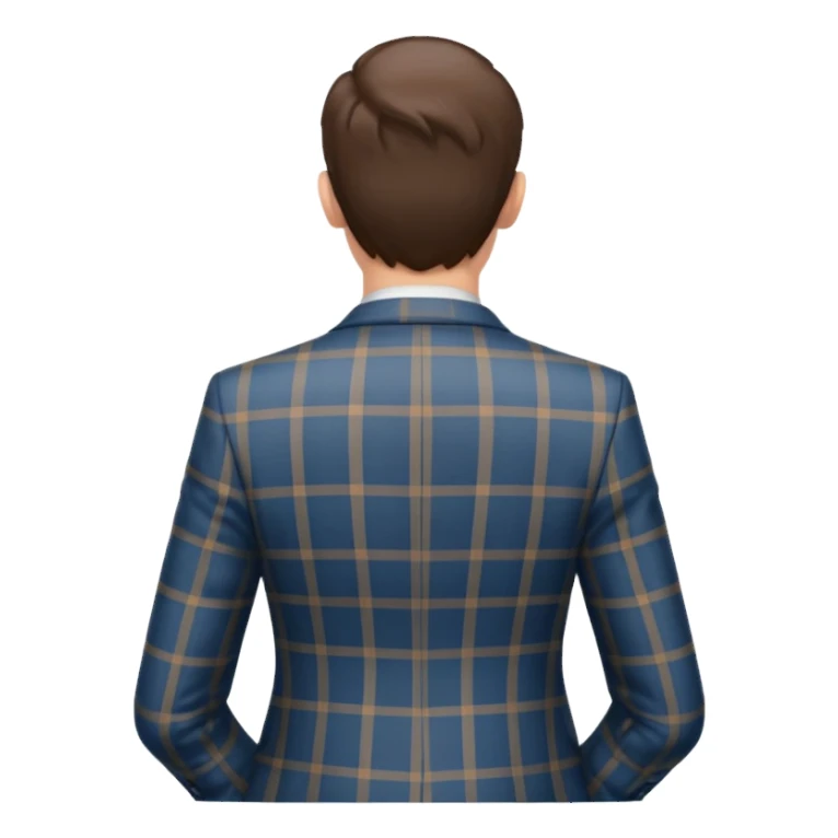 🧍 but his back is facing us in a plaid suit sticker