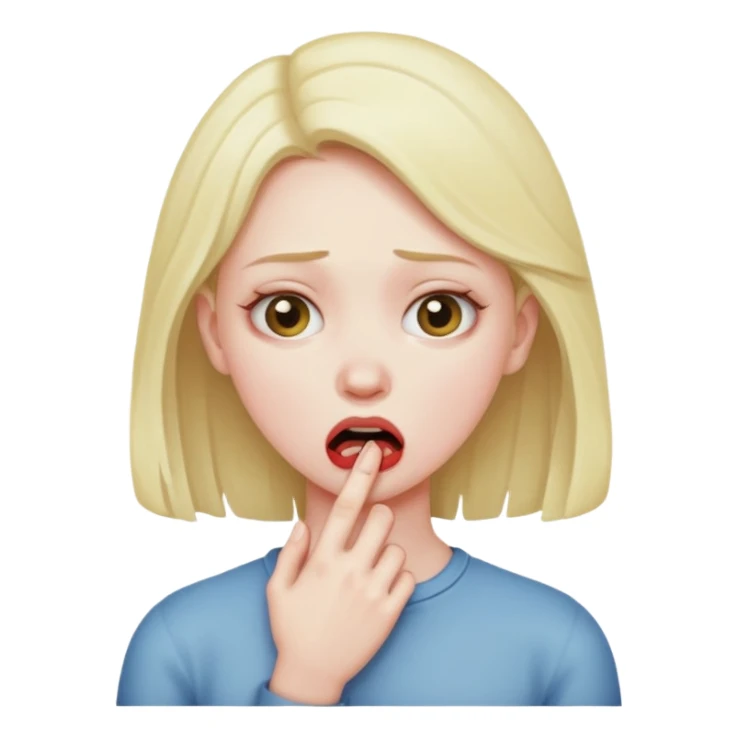 Girl choking herself sticker