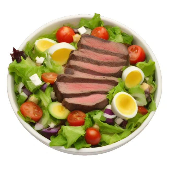 steak salad bowl sticker