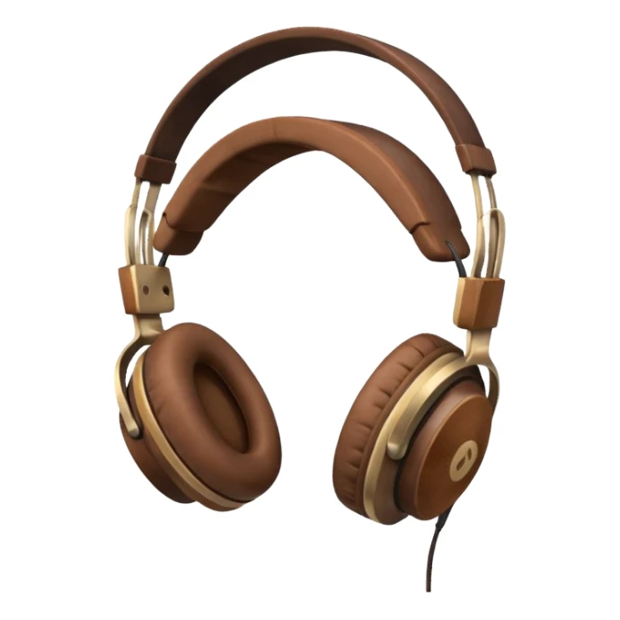 Brown headphones beats sticker