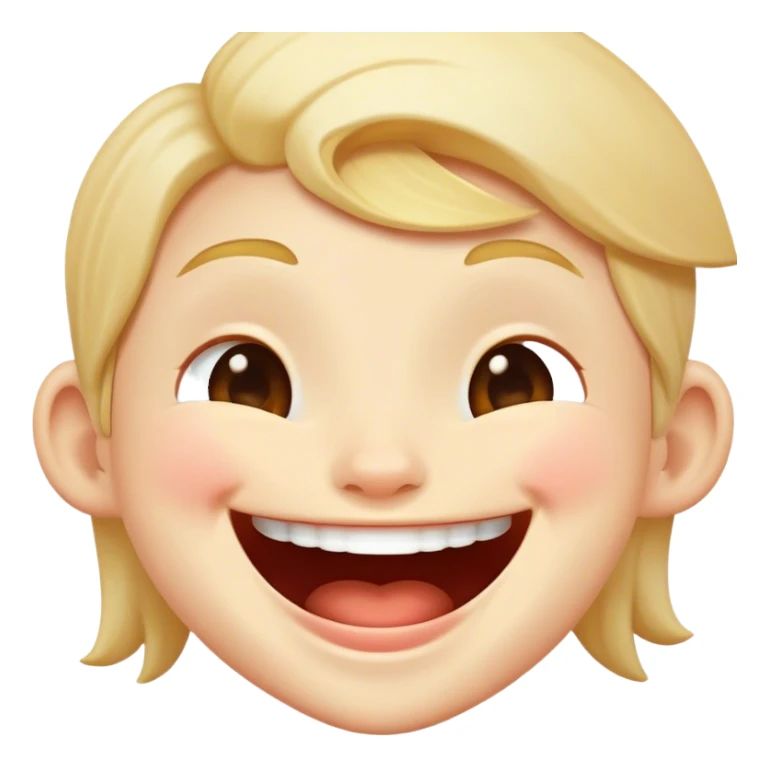 cute laughing face sticker