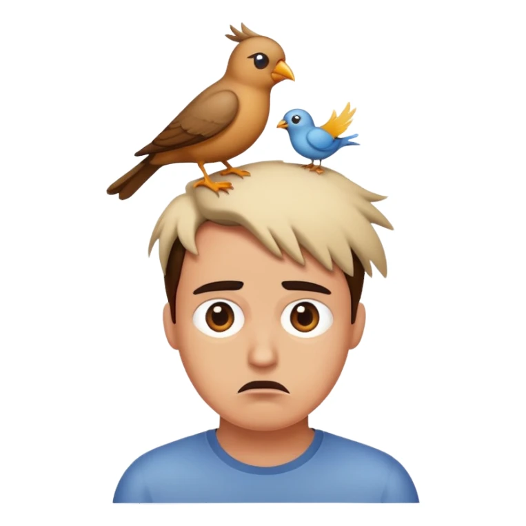 Bird pooping on a human sticker