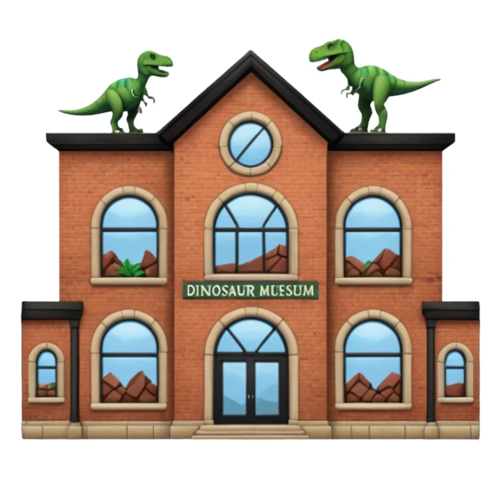 Dinosaur Museum Building sticker