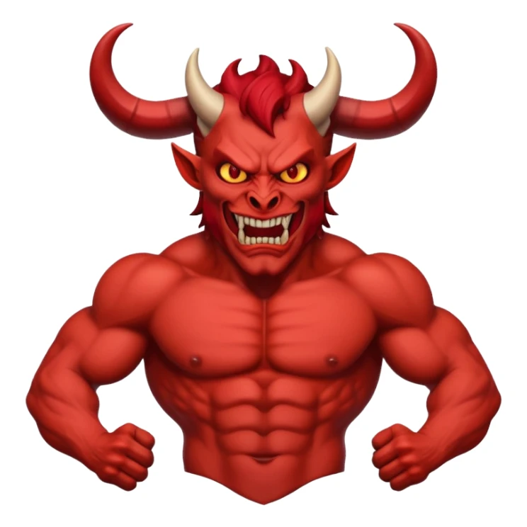 satan head and torso sticker