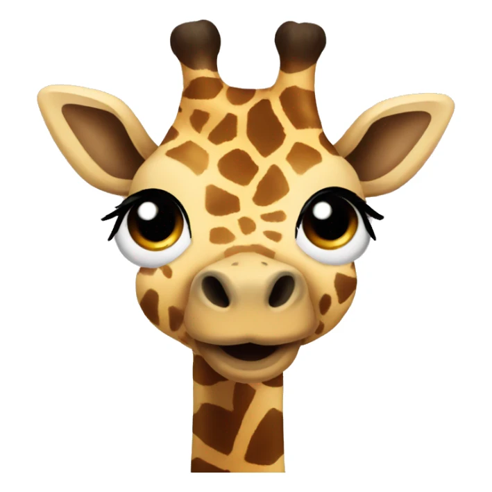 Giraffe with heart eyes sticker