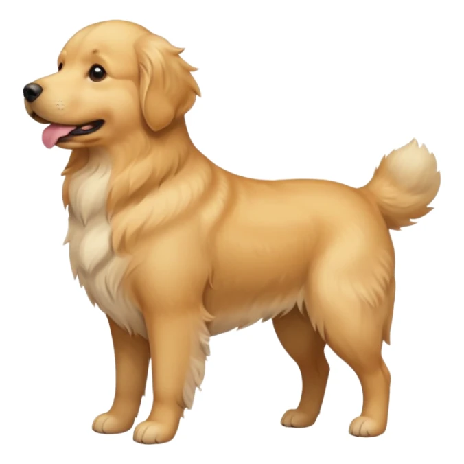 pregnant golden dog sticker