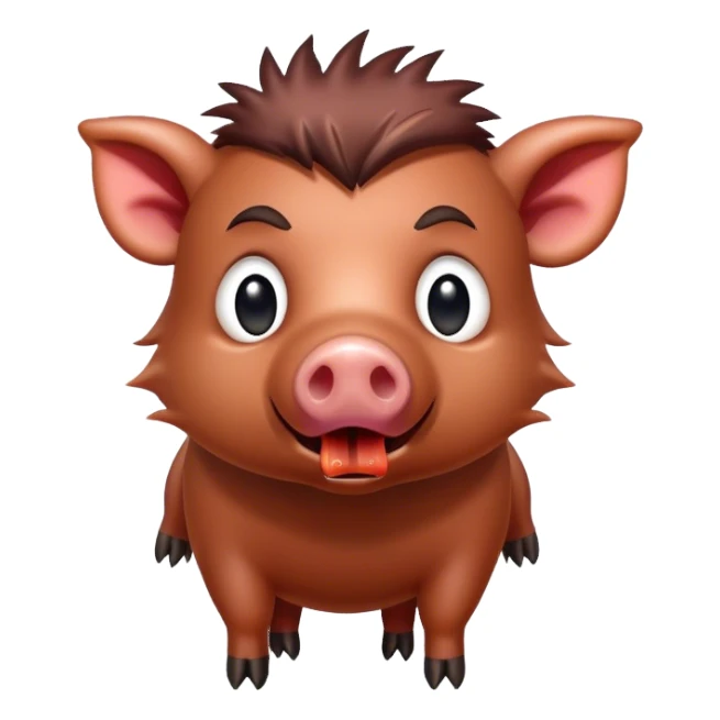 wild boar, afraid of cooked bacon sticker