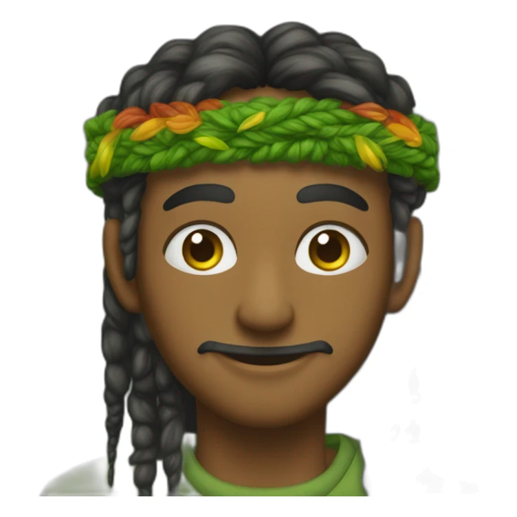 Okupa neorrural con los ojos verdes y rastas sticker