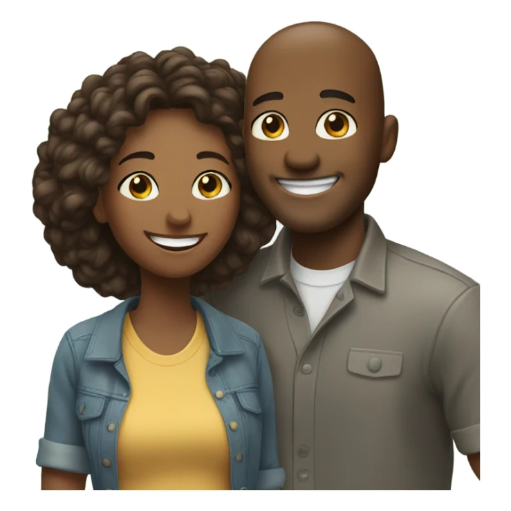 smiling couple outdoors sticker