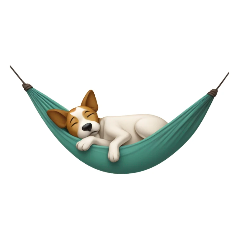 Dog in a hammock sticker