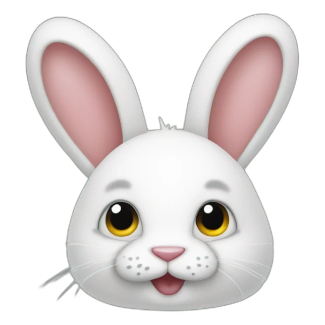 lapin sur poulpe sticker