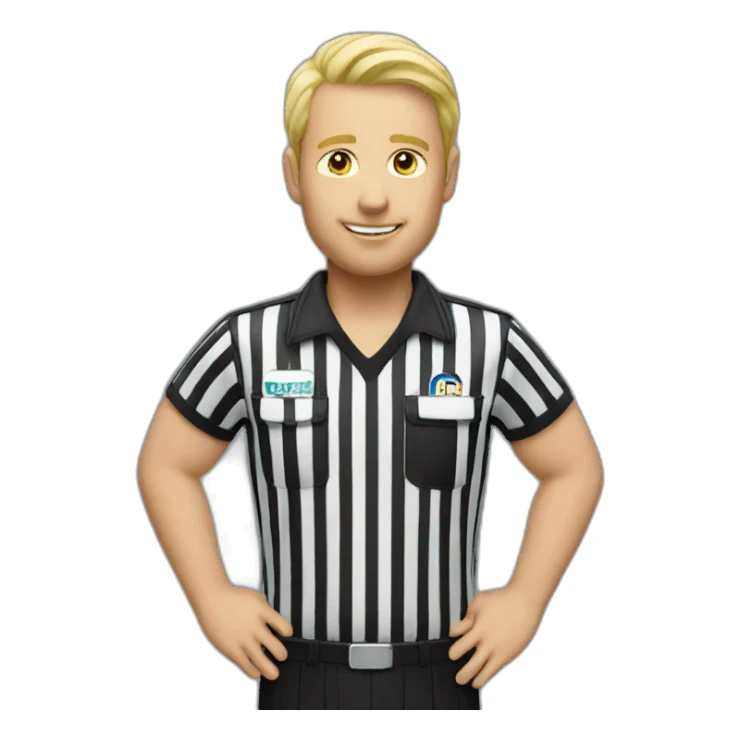 referee with European shirt sticker