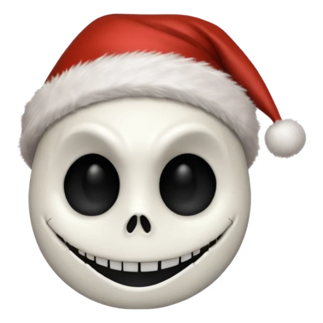jack skellington santa hat sticker