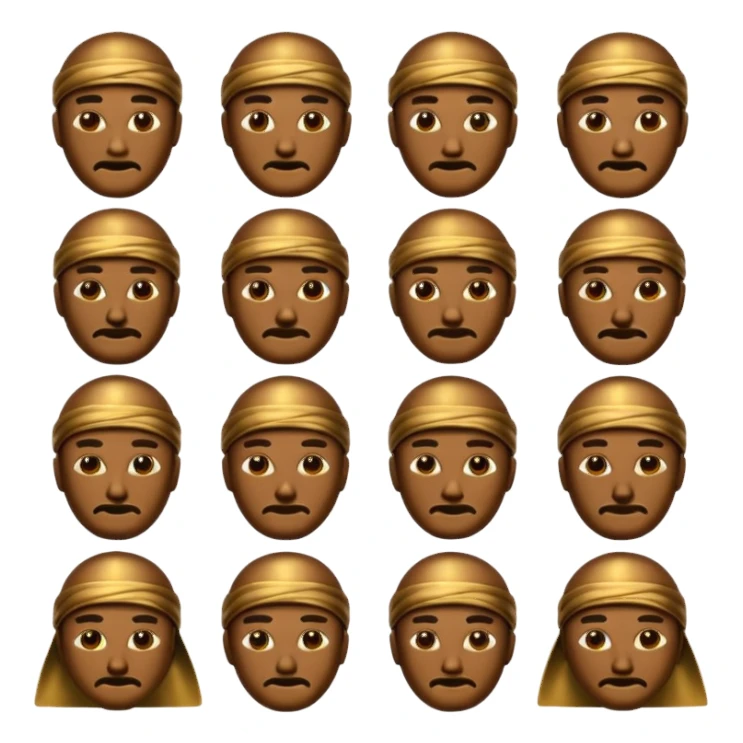 sanxingdui bronze man emoji set sticker