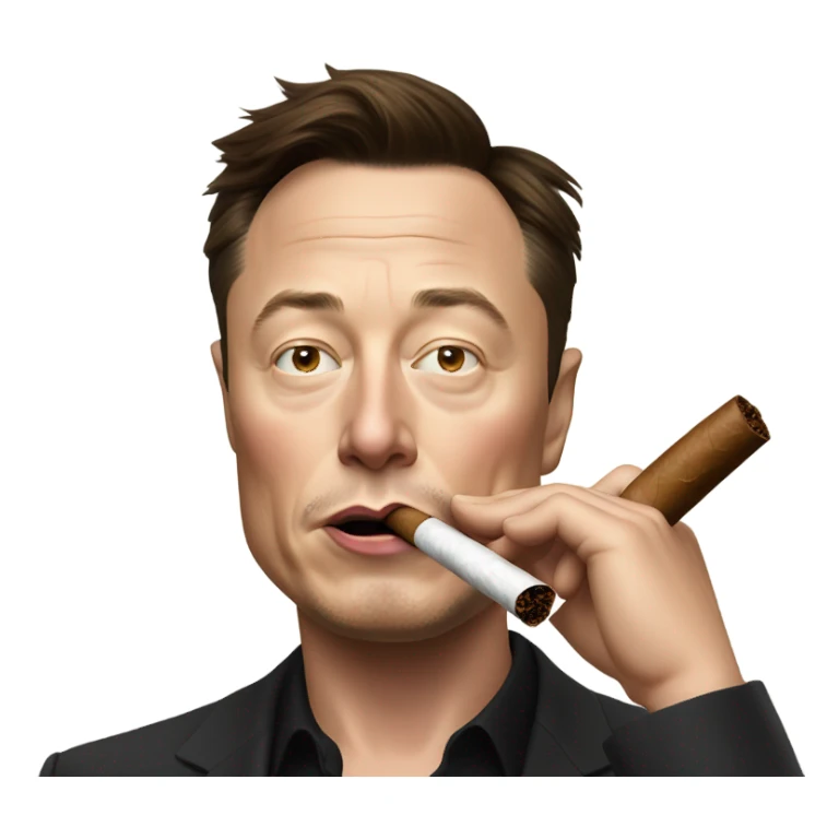 Elon Musk smoking sticker