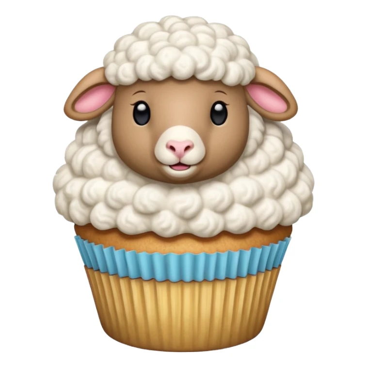 Sheep popping in the cupcake sticker