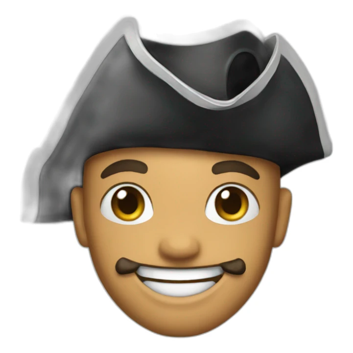 a happy pirate sticker