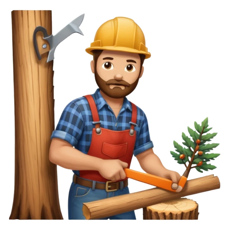 saw for sawing trees sticker