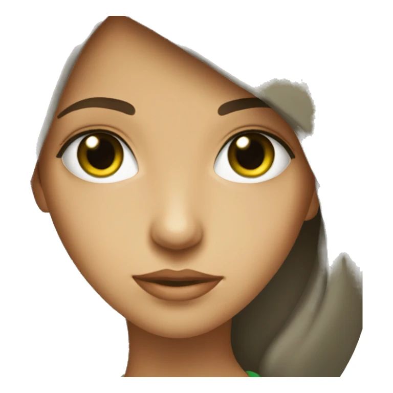 fille brune yeux vert qui dit gg  sticker