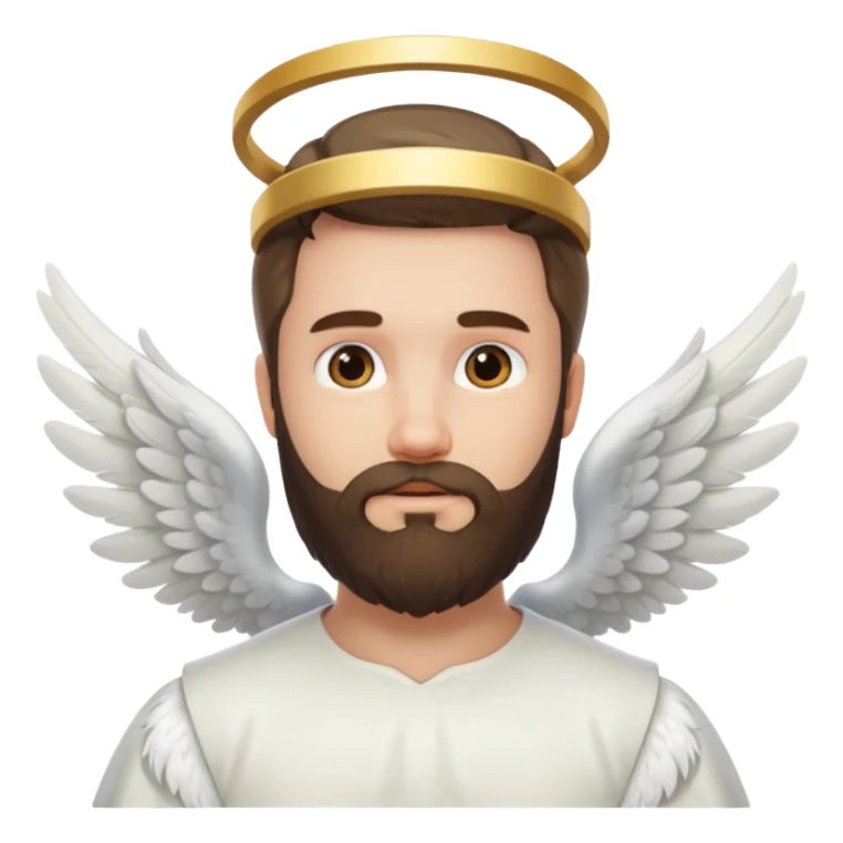bearded man angel sticker