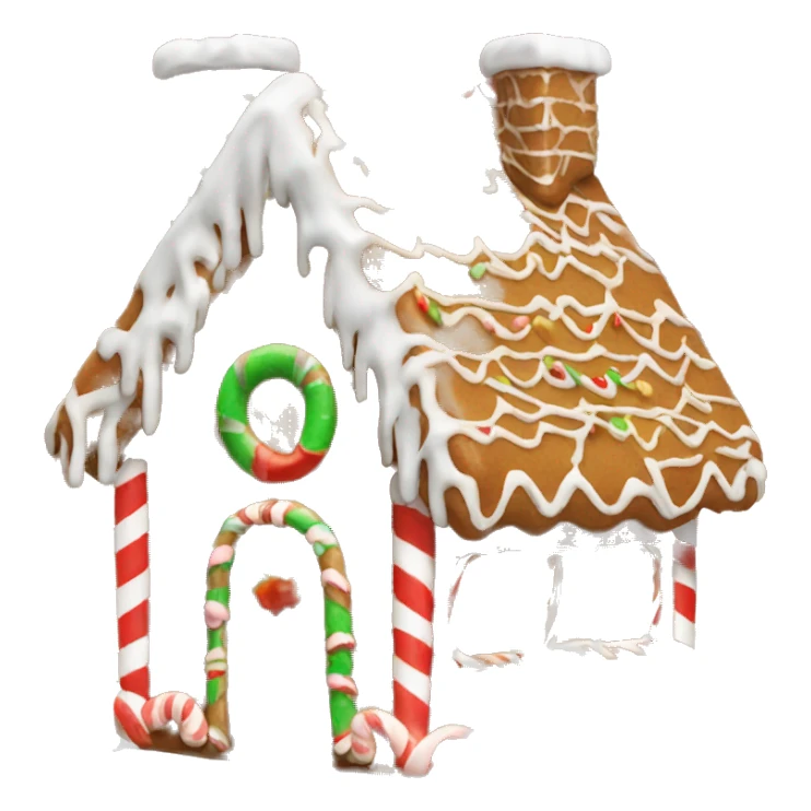 Chrismas gingerbread house sticker
