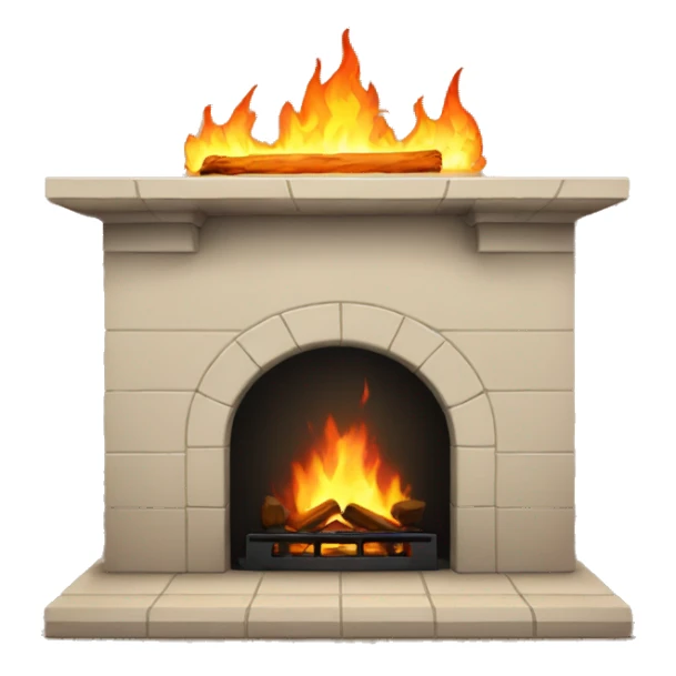 Fire place with lights sticker