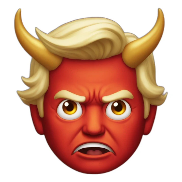 Donald trump as the devil  sticker