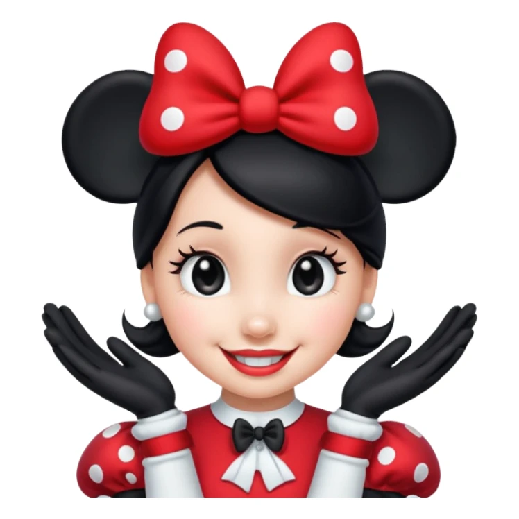 minnie mouse face sticker