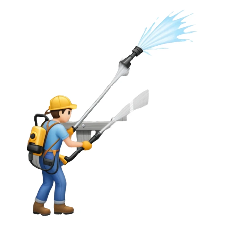 Power washing a fence sticker