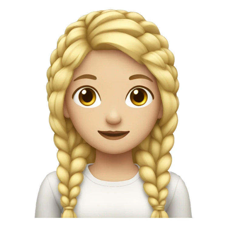 Blonde girl with plaits  sticker