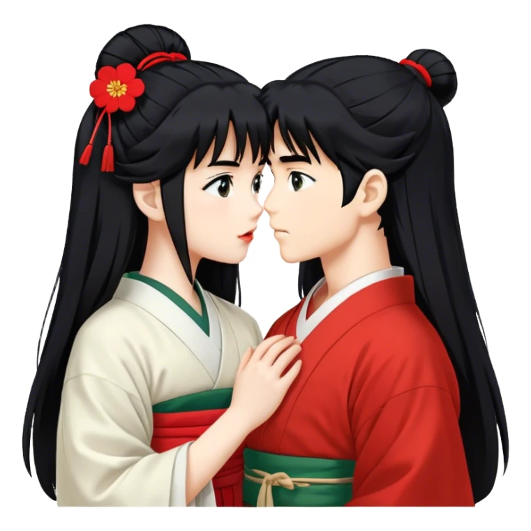 Inuyasha kiss kagome sticker