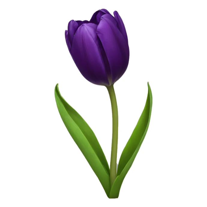 dark purple single tulip sticker