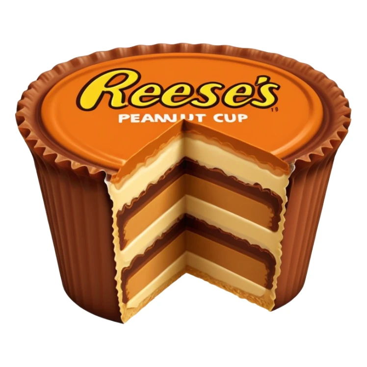 reeses peanut butter cup exact replica sticker