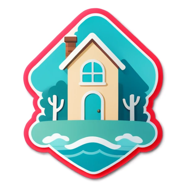 Teal real estate  sticker