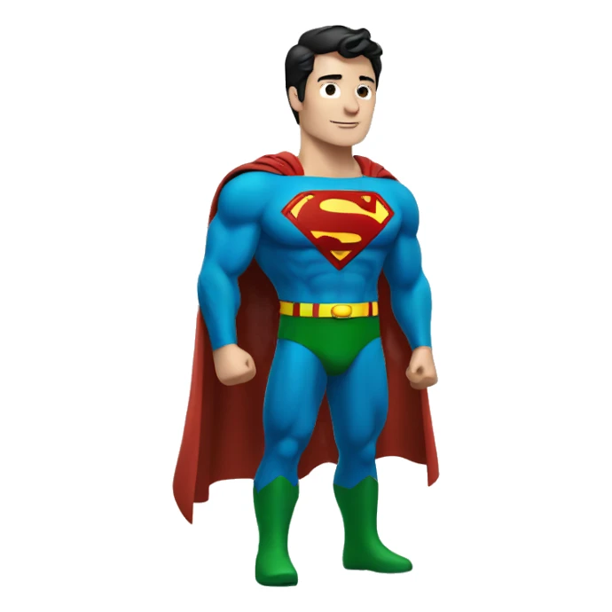 Superman with green board  sticker