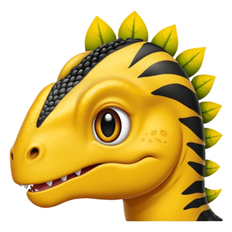 Dinosaurio amarillo con rayas negras sticker