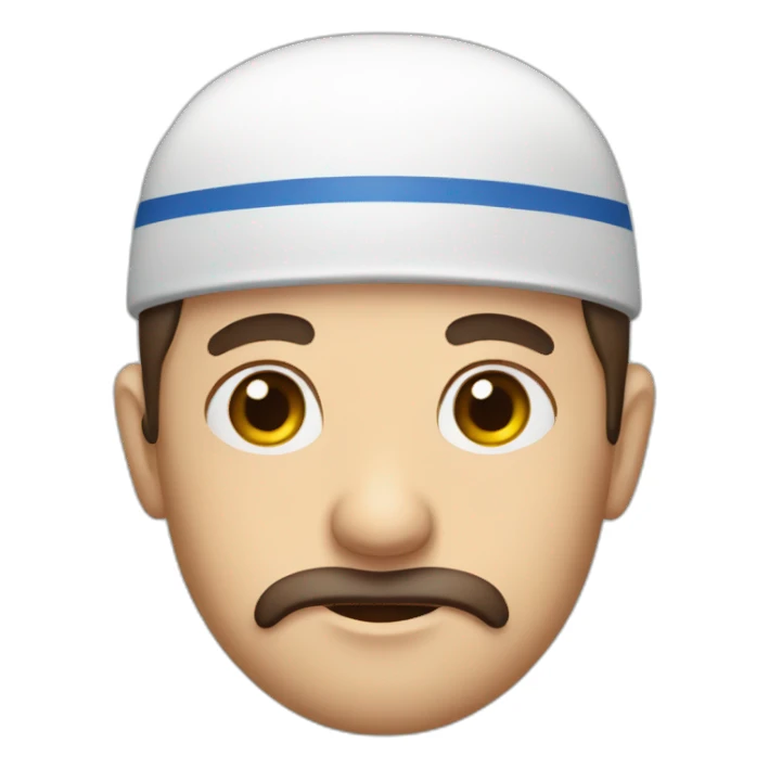 Jewish man with a kippah sticker