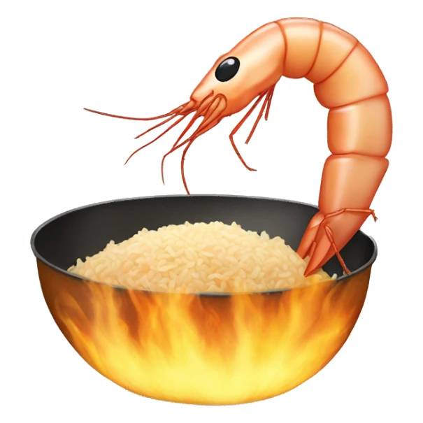 Shrimp frying rice sticker