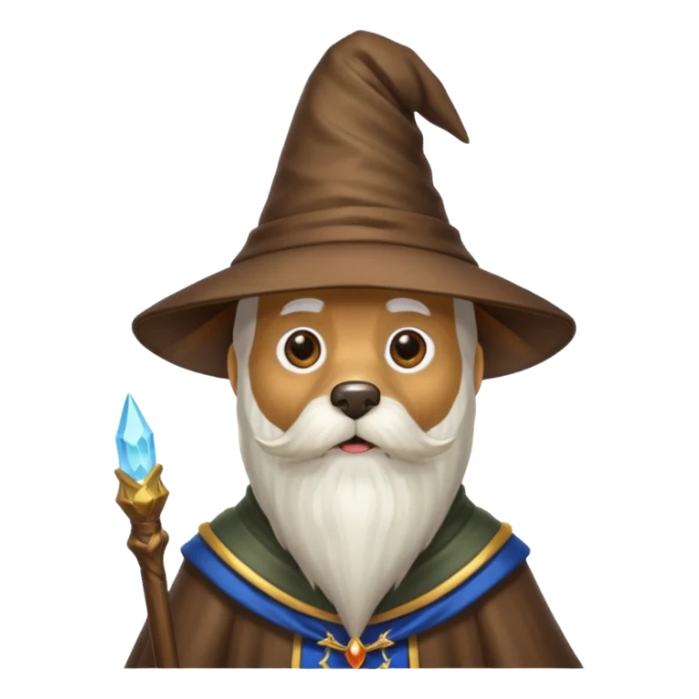 Dog wizard sticker