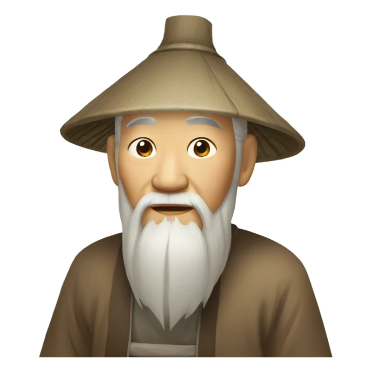 ancient Chinese old man sticker