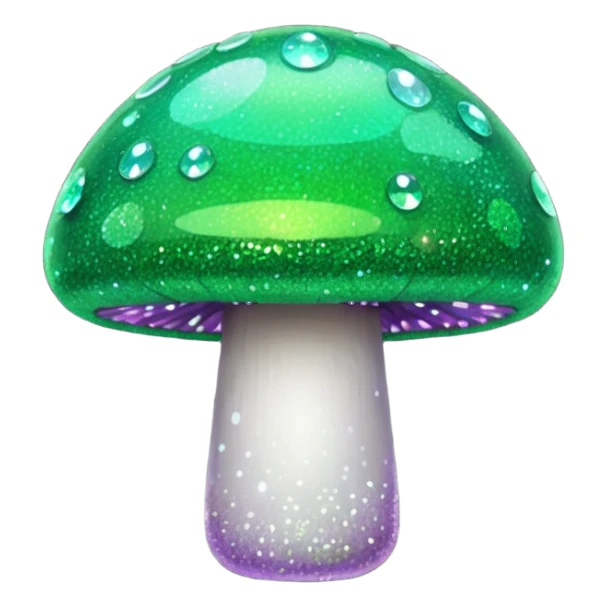 glitter mushroom 1-up sticker