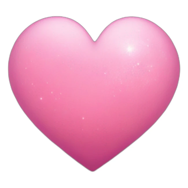 Pink moon heart sticker