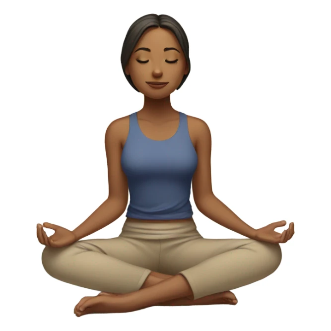 Girl who do meditation  sticker