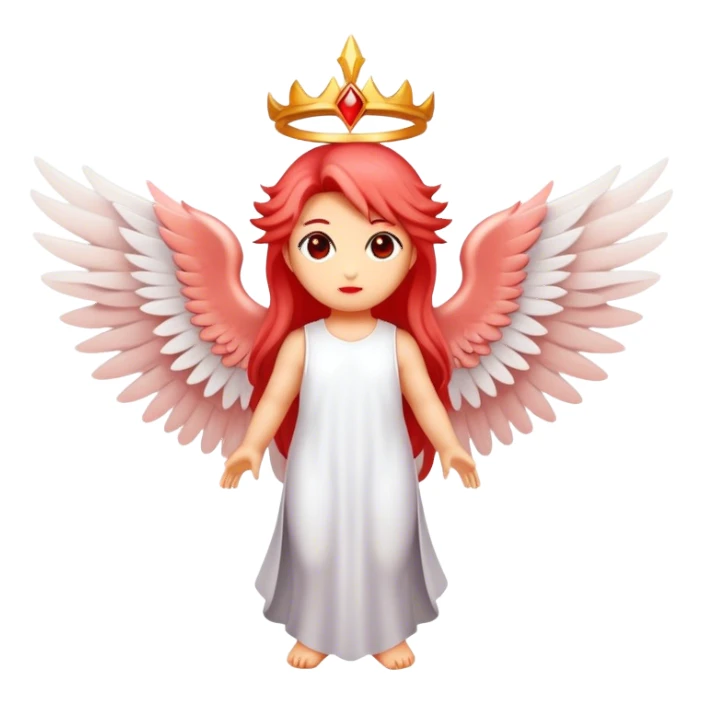 6 winged seraphim light red sticker